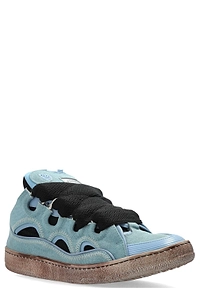 Lanvin Curb Lace-Up Low-Top Sneakers