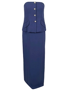 Lauren Ralph Lauren Strapless Button-Detail Suit