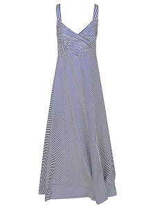 Lauren Ralph Lauren Striped Cross-Back Dress