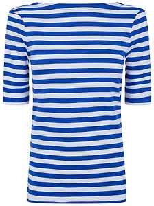 Lauren Ralph Lauren Striped Stretch Boatneck T-Shirt