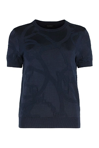 Lauren Ralph Lauren Textured Short-Sleeve Knitted Top