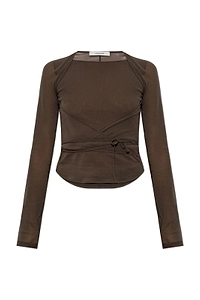 Lemaire Tie-Waist Long-Sleeved Top