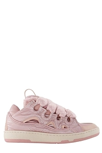 Lanvin Curb Round Toe Lace-Up Sneakers
