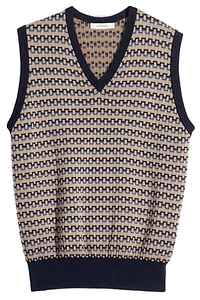 Lemaire V-Neck Jacquard Knitted Vest