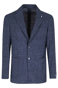 L.B.M. 1911 Textured Two-Button Blazer