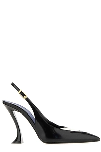 Lanvin Decollete Aperta Slingback Heeled Pumps