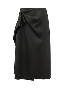 Lanvin Draped Midi Skirt