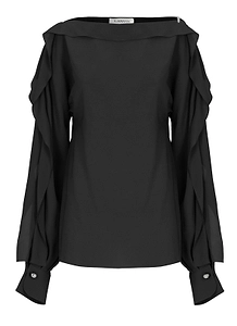 Lanvin Embellished Off-Shoulder Sweatshirt