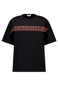 Lanvin Enfant Chevron-Tape Crewneck T-Shirt