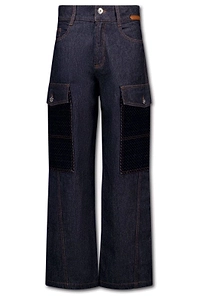 Lanvin Enfant Chevron Cargo Jeans