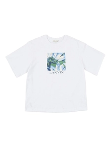 Lanvin Enfant Flower Motif Crewneck T-Shirt