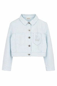 Lanvin Enfant Logo Embroidered Buttoned Denim Jacket