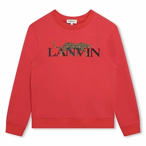 Lanvin Enfant Leopard-Printed Crewneck Sweatshirt