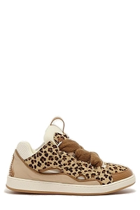 Lanvin Enfant Leopard-Print Curb Sneakers