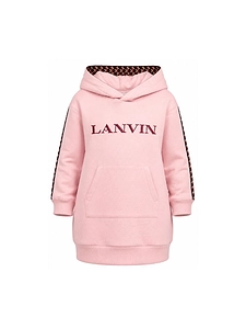 Logo Embroidered Hooded Dress