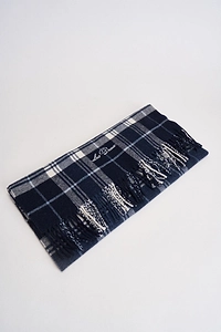 Les Deux Checked Fringed Scarf
