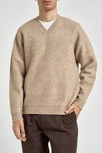 Les Deux Classic V-Neck Knitted Sweater