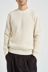 Les Deux Ribbed Crew-Neck Knitted Sweater