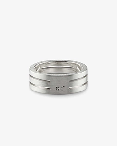 Le Gramme Polished Punched Ribbon Ring