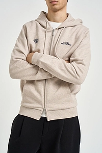 Les Deux Zip-Up Logo Hoodie