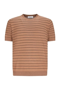 Lardini Pinstriped Crewneck T-Shirt
