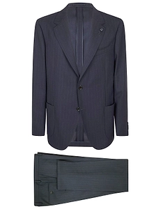 Lardini Striped Single-Breasted Suit Set