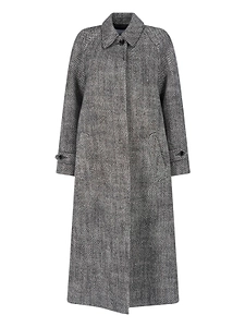 Lardini Sugar Edition Belted Herringbone Coat