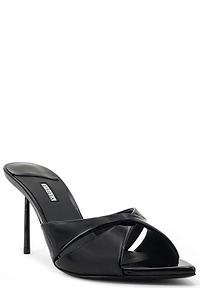 Crisscross Patent Heeled Sandals