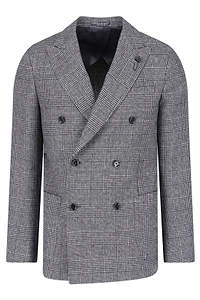 Lardini Checked Double-Breasted Blazer