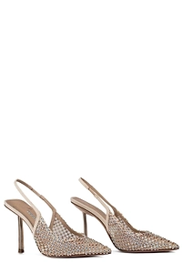 Le Silla Embellished Slingback Heeled Sandals
