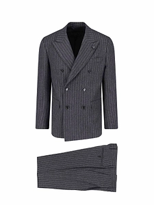 Lardini Sugar Edition Pinstriped Double-Breasted Suit