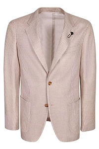 Lardini Textured Stripe Two-Button Blazer