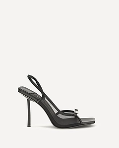 Vittoria Mesh Jeweled Heeled Sandals