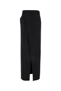 Camille Pinstripe Wrap Skirt
