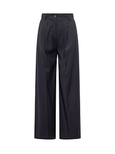 Pinstripe Straight-Leg Pants