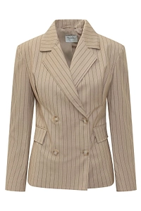 Le Sully Studio Pinstriped Double-Breasted Blazer