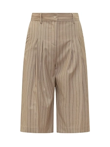 Le Sully Studio Pinstriped Bermuda Shorts
