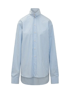 Le Sully Studio Striped Stand-Collar Shirt