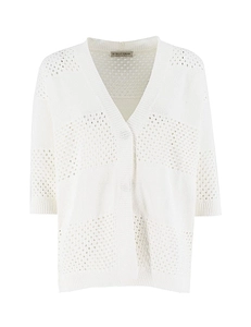 Mesh Stitch Linen Cardigan