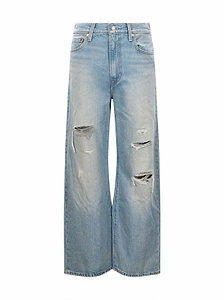 Levi's Ribcage Distressed Wide-Leg Jeans