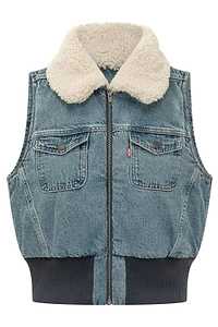 Levi's Sherpa Collar Denim Vest