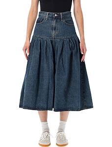 Levi's Yoked Pleated Midi Skirt