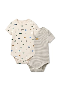 Printed Short Sleeve Bodysuits