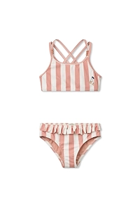 Suna Striped Ruffled Bikini