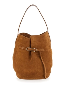 Belted Bucket Shoulder Bag