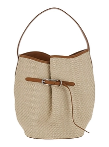 Belted Bucket Shoulder Bag