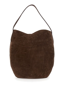 Buckled Suede Shoulder Bag