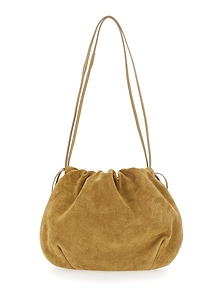 Drawstring Charm Shoulder Bag