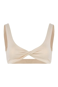 Live The Process Twist-Front Cropped Top