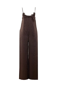 Liu Jo Lace Trim Wide-Leg Jumpsuit